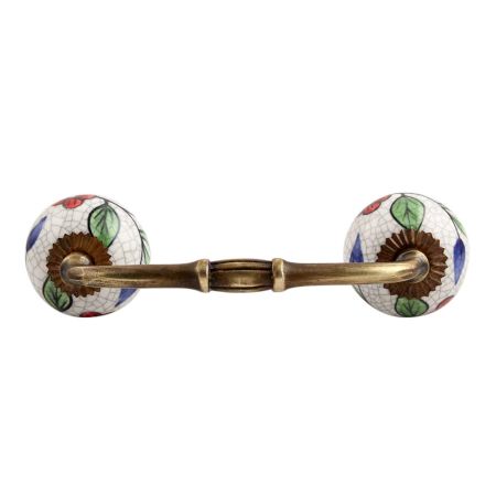 Multicolor Leaves Crackle Ceramic Bridge Handle